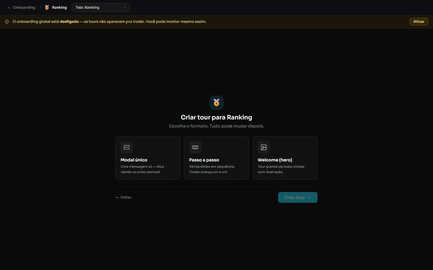 Onboarding builder